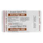 Atorlip-80　アトールリップ、ジェネリックリピトール、アトルバスタチン80mg　包装裏面